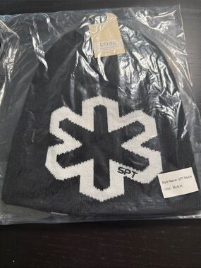 Coal winter Black Knit Beanie with White snowflake logo